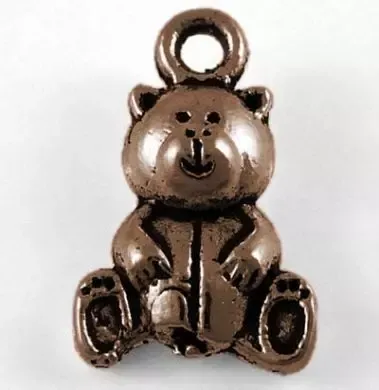 Korthobby Kobber bamse pynt kobber