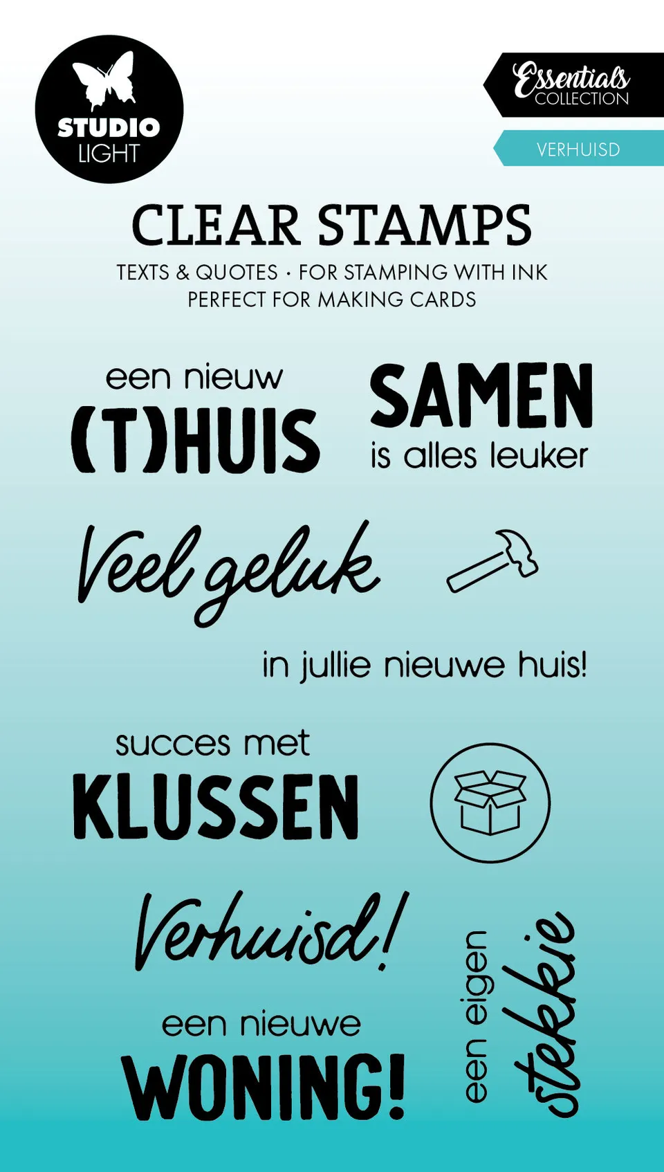 Studio Light Essentials Verhuisd clear stamp nederlandsk