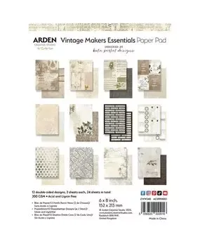 Vintage Makers Arden papirblokk 6x8 vintage