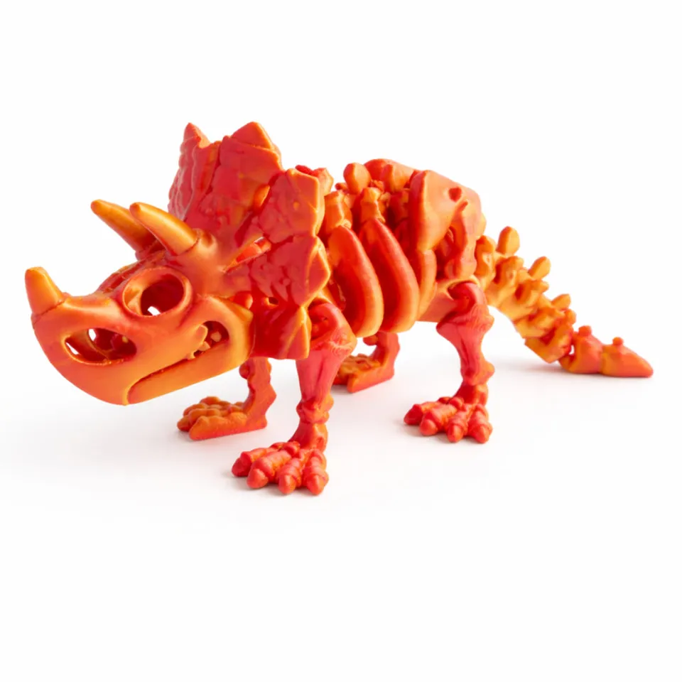 KaiserCraft Triceratops Red 3D-figur rød