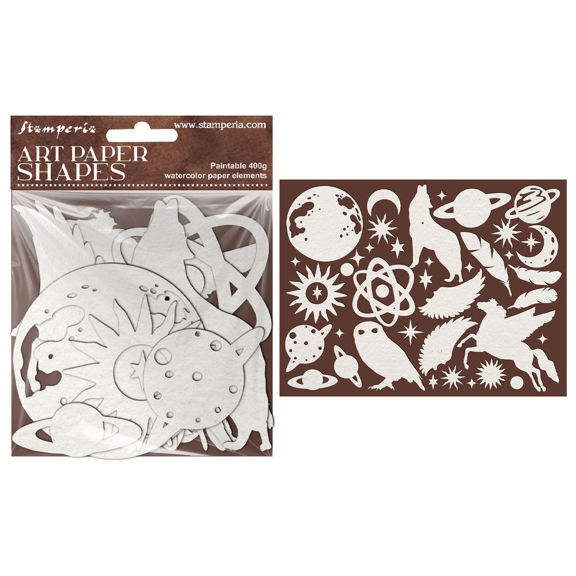Stamperia Cosmos papirfigurer laser cut Cristina Radovan