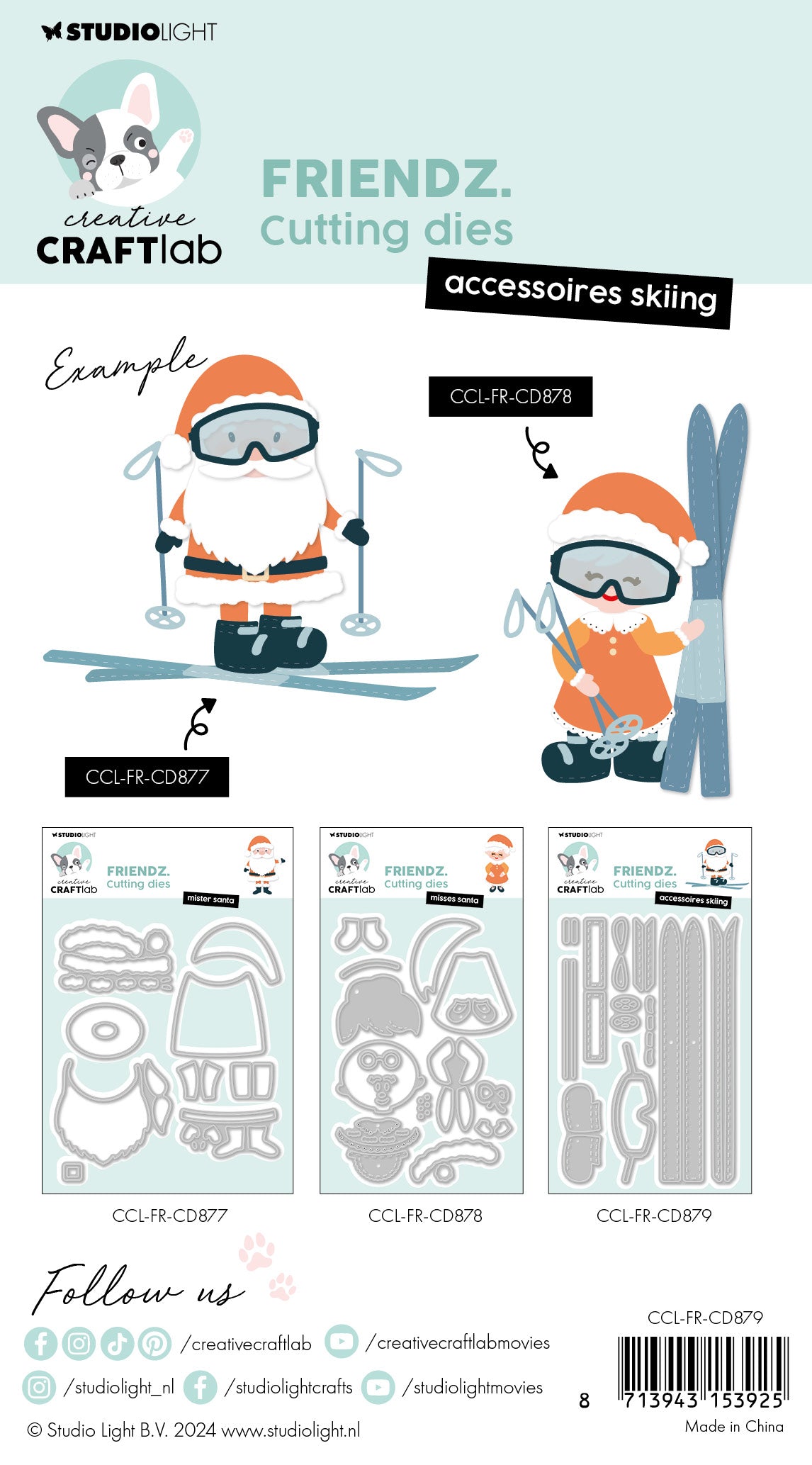 Studio Light Creative Craftlab Friendz Accessoires skiing dies