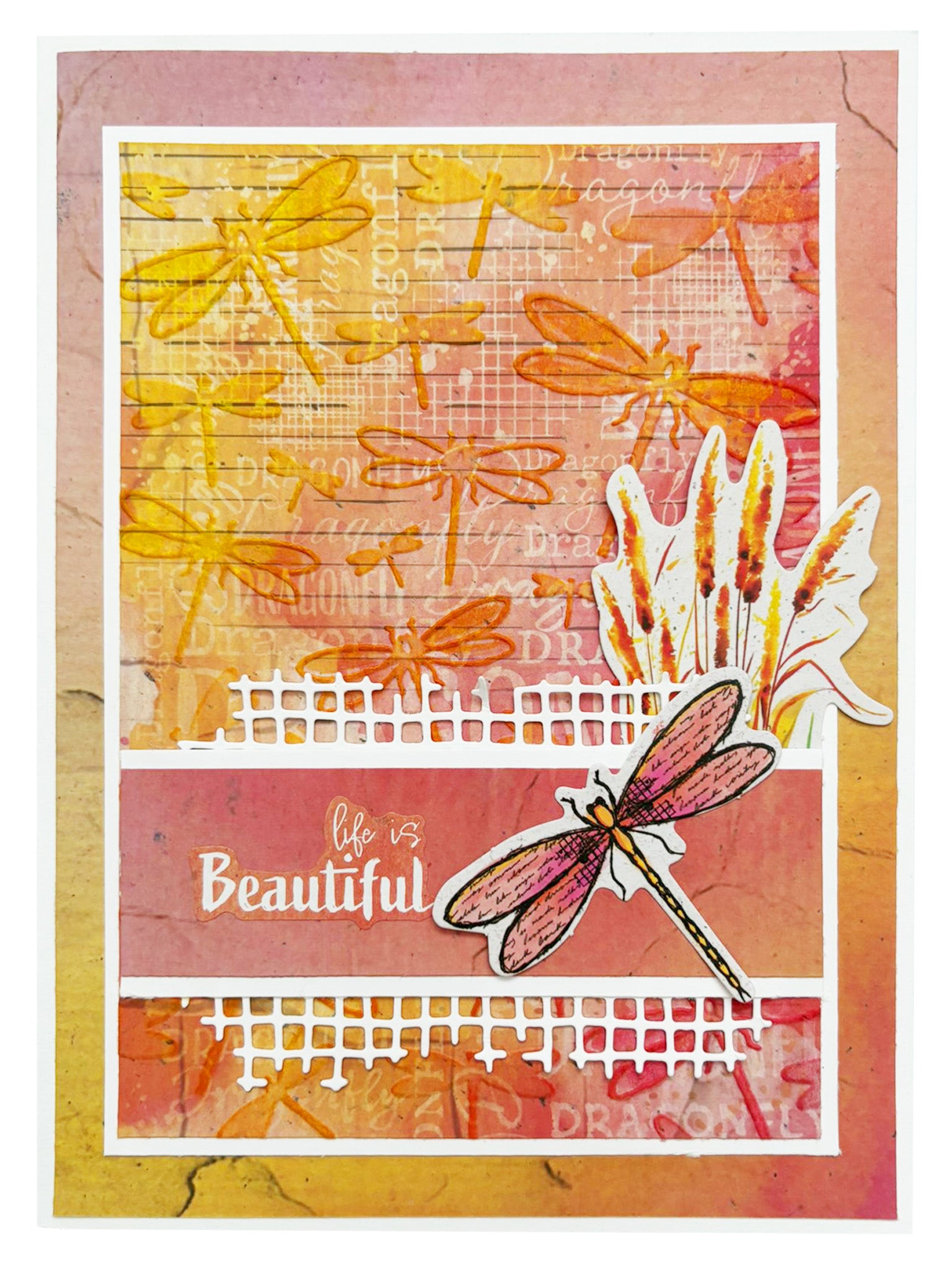 Hazel Eaton Dragonfly Dreams dies Grid 56x94 mm