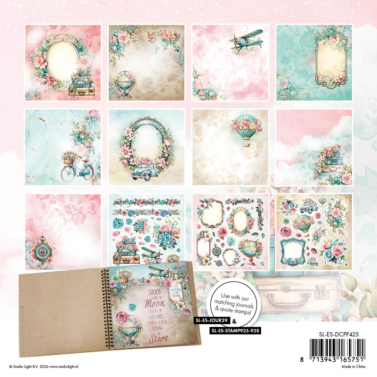 Studio Light Essentials papirblokk Vintage Voyage 36 ark