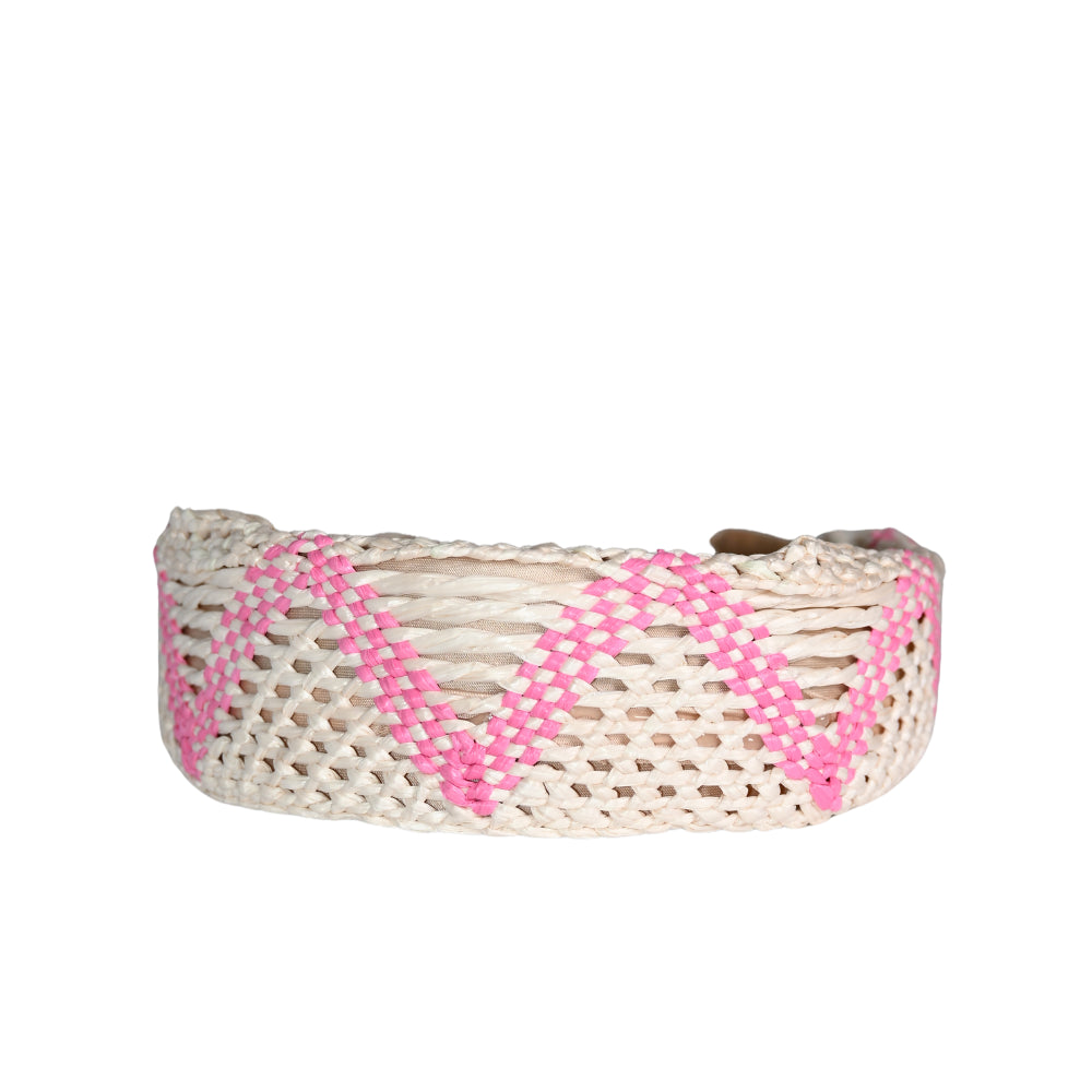 KaiserCraft Kids Pink Zigzag Woven hårbånd barn rosa