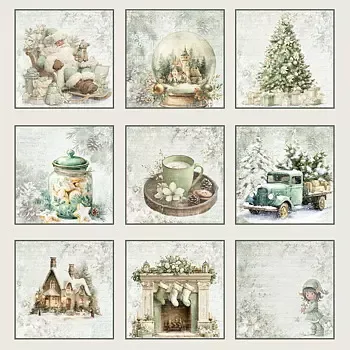 Reprint Home for Christmas Tags mønsterpapir 30x30 cm