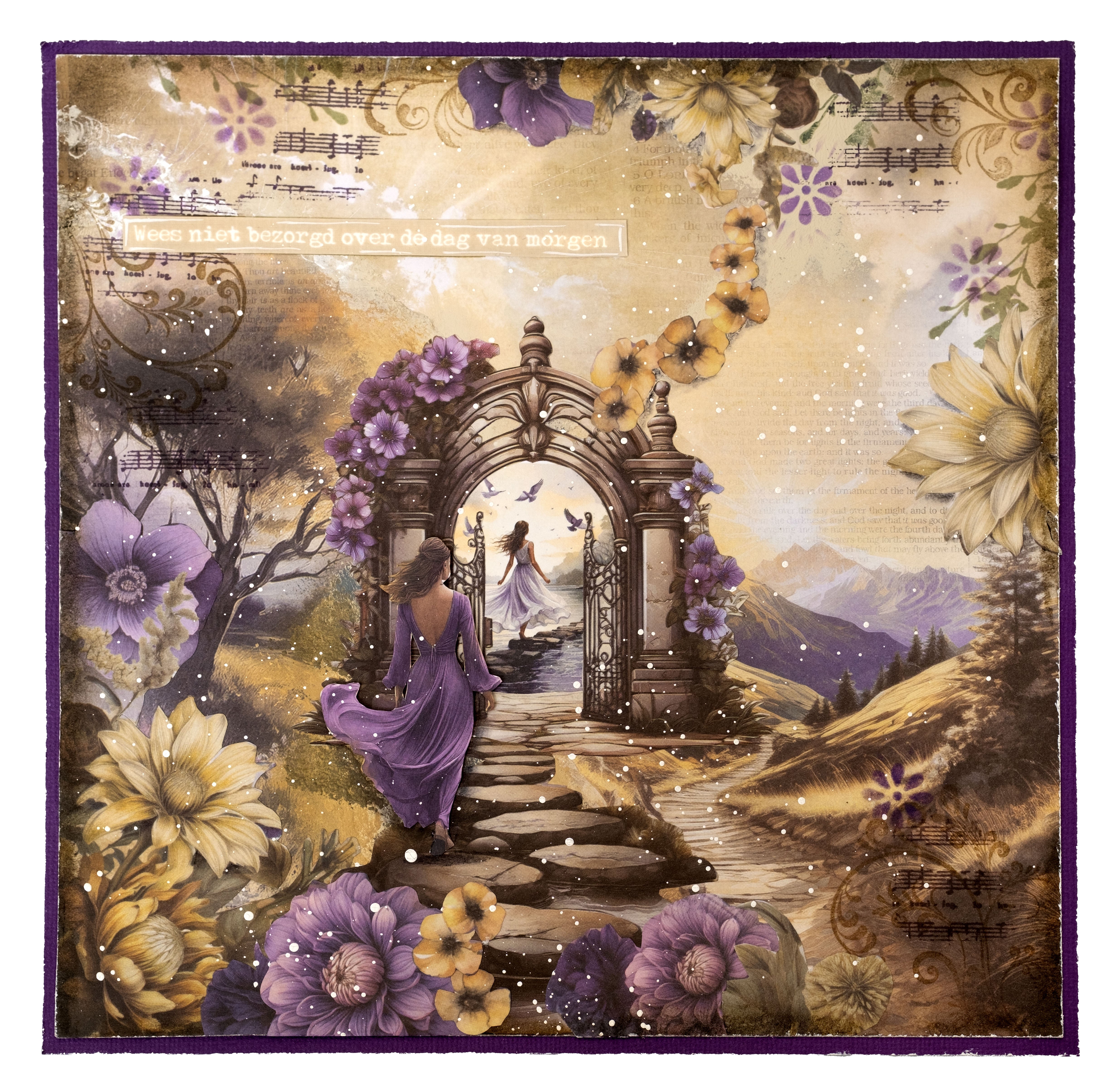 Jenine Mindful Art Growing Blooming stempel Ter bemoediging trøst