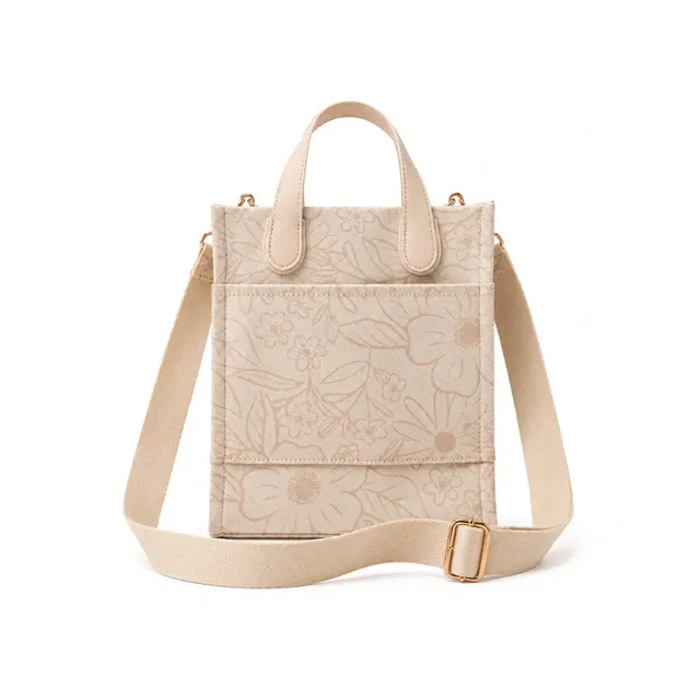 KaiserCraft Grace skulderveske beige flora jacquard