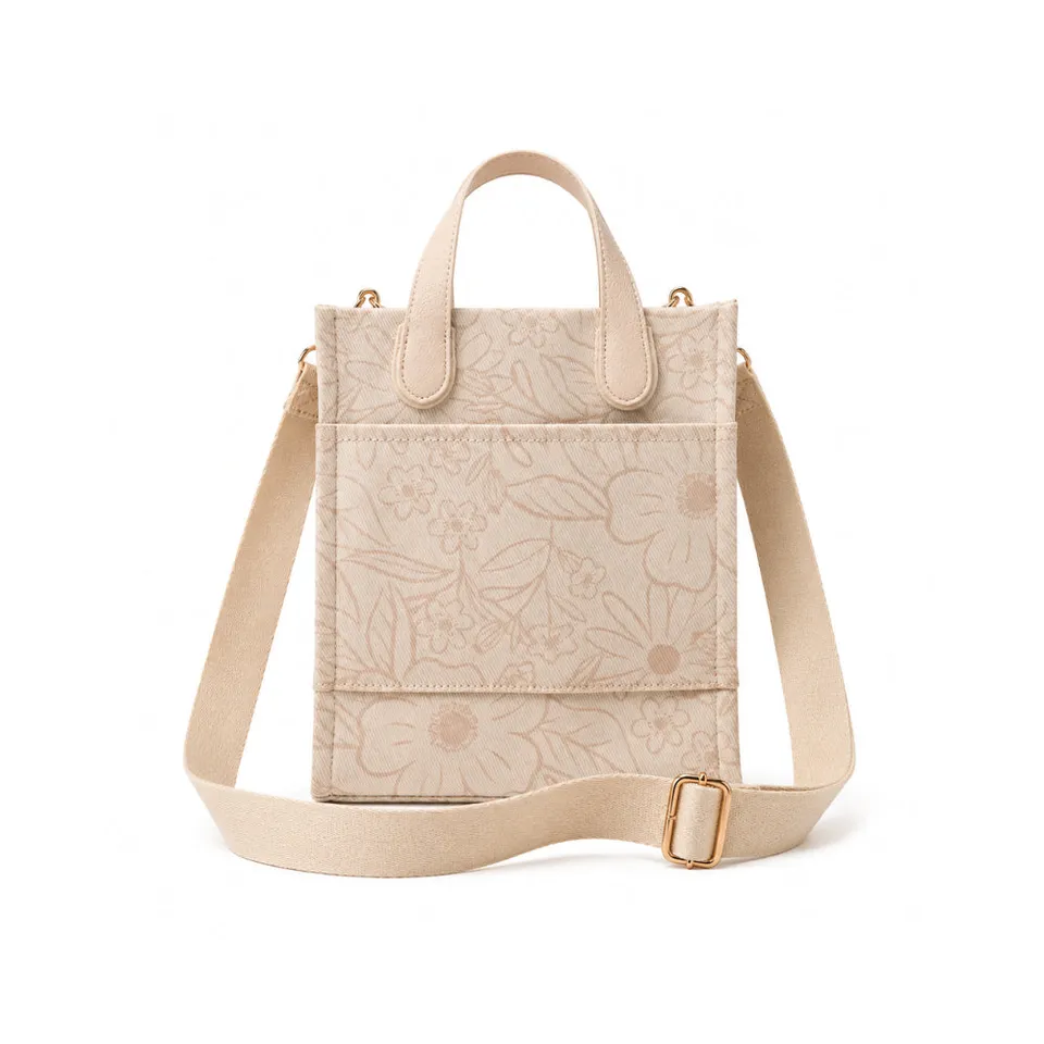 KaiserCraft Grace skulderveske beige flora jacquard