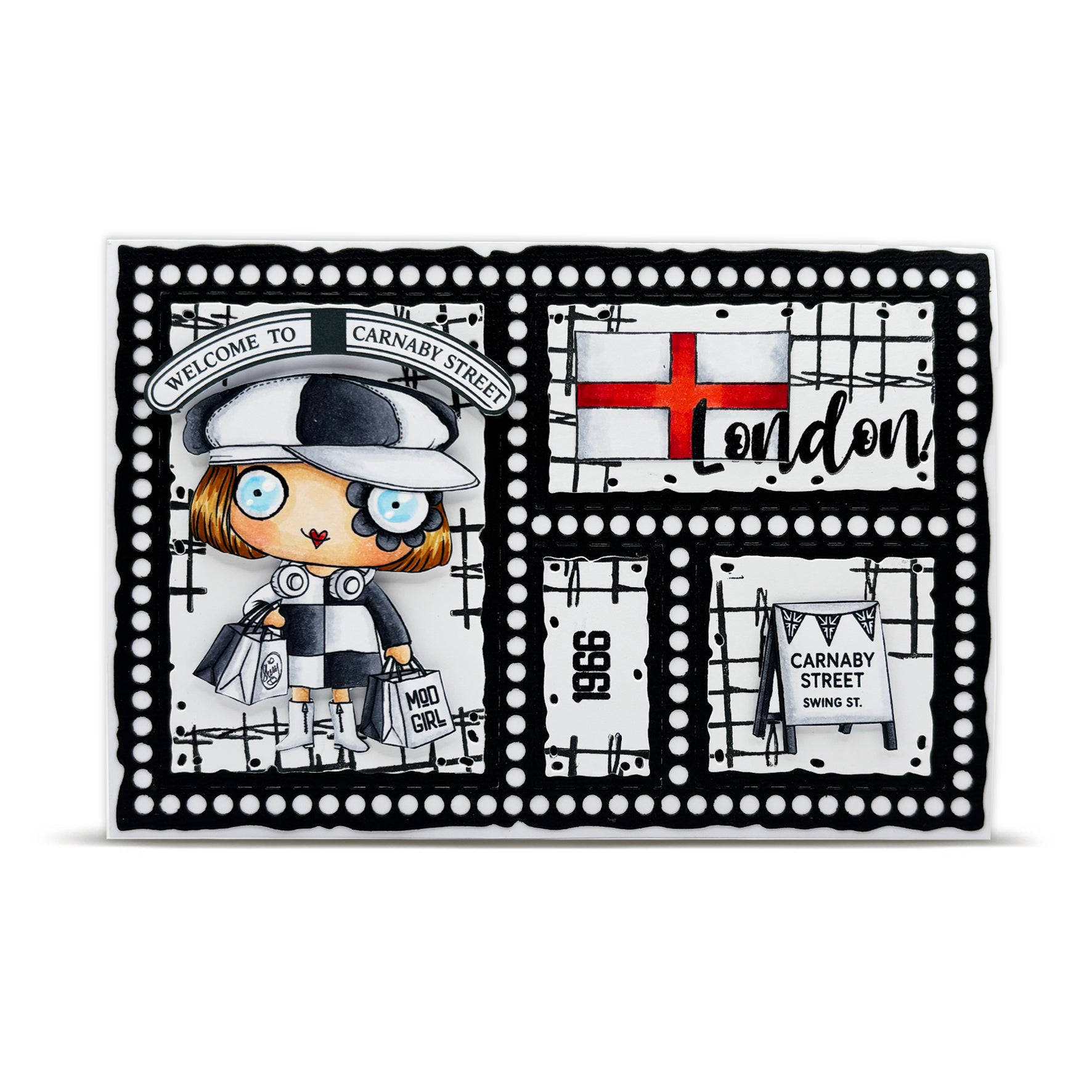 AALL & Create TP-1324 Carnaby Street stempelsett A7 retro