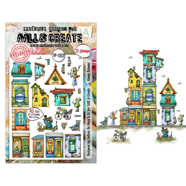 AALL & Create TP-1232 Gang Avenue stempelsett A5 gate