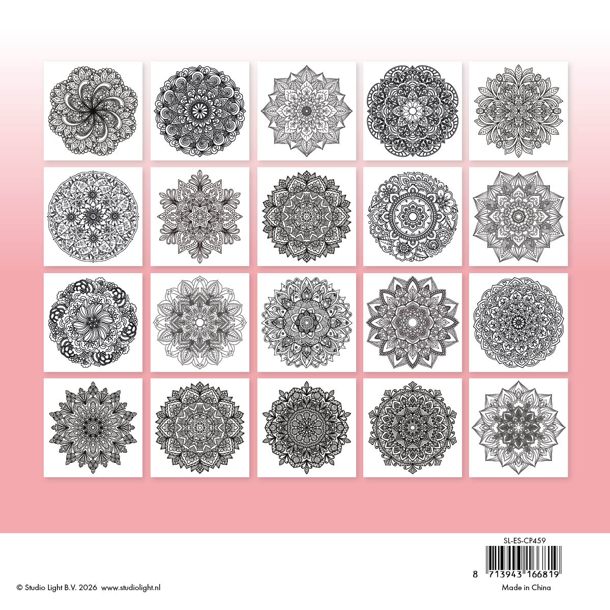 Studio Light Essentials Mandala 02 fargeleggingsark 20 ark