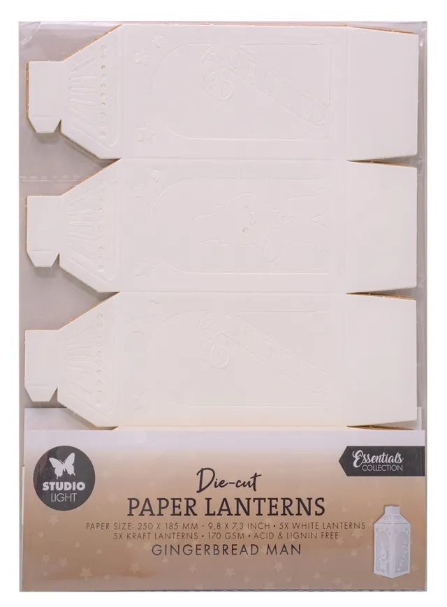 Studio Light Essentials Gingerbread man papirblokk 10 ark dieskutt