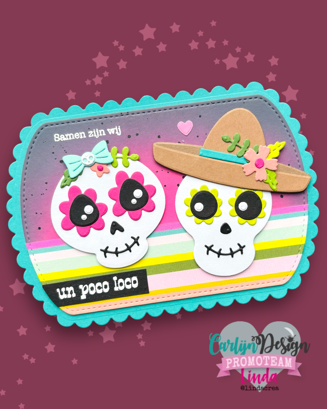 CarlijnDesign Sugar Skulls CDSN-0327 dies meksikanske hodeskaller