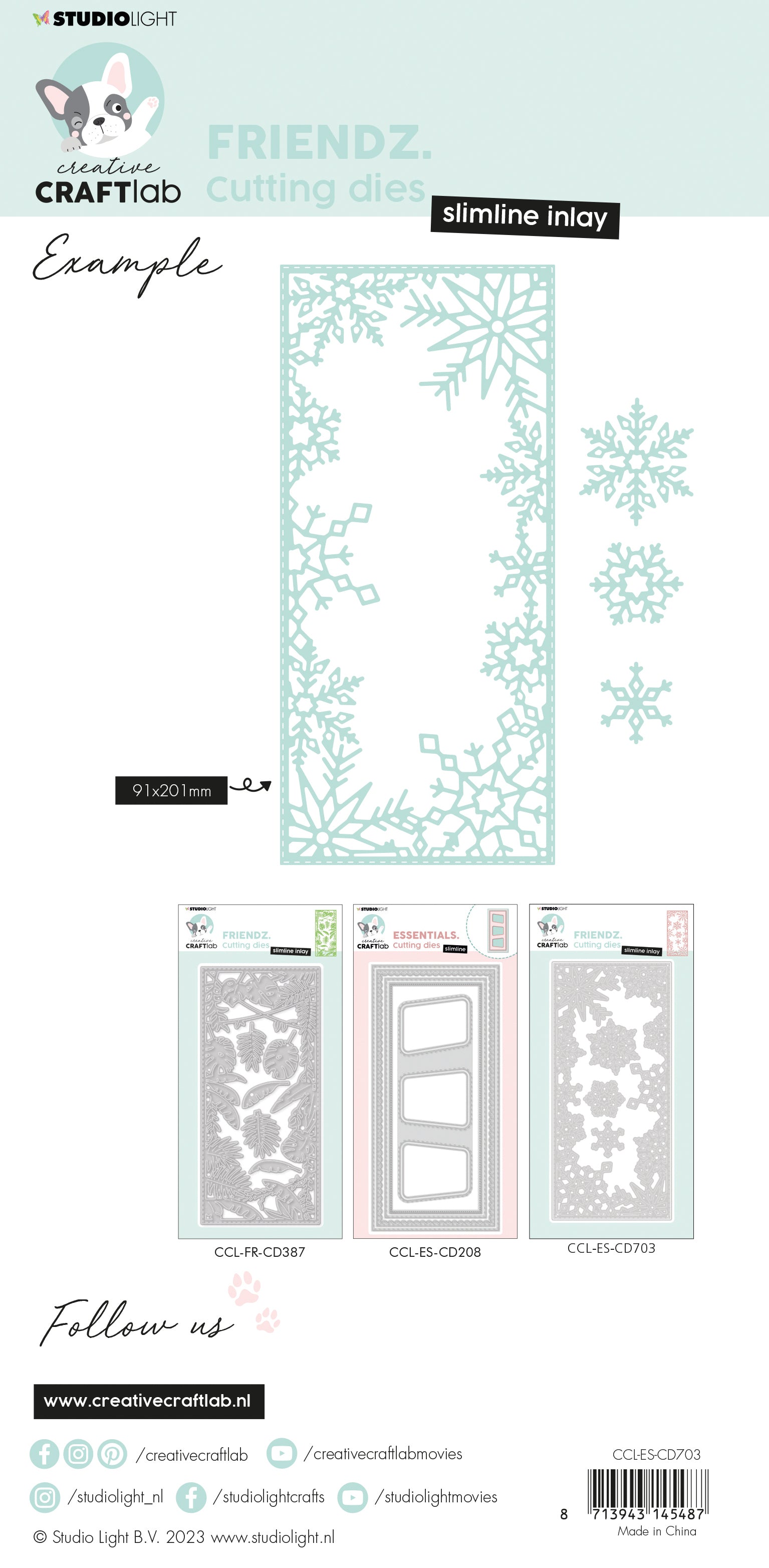 Studio Light Creative Craftlab Essentials Slimline Inlay dies
