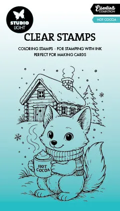Studio Light Essentials Hot Cocoa clear stamp kakao vintermotiv
