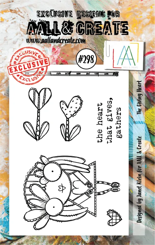 Aall and Create 298 The Giving Heart stempelsett A7 klar