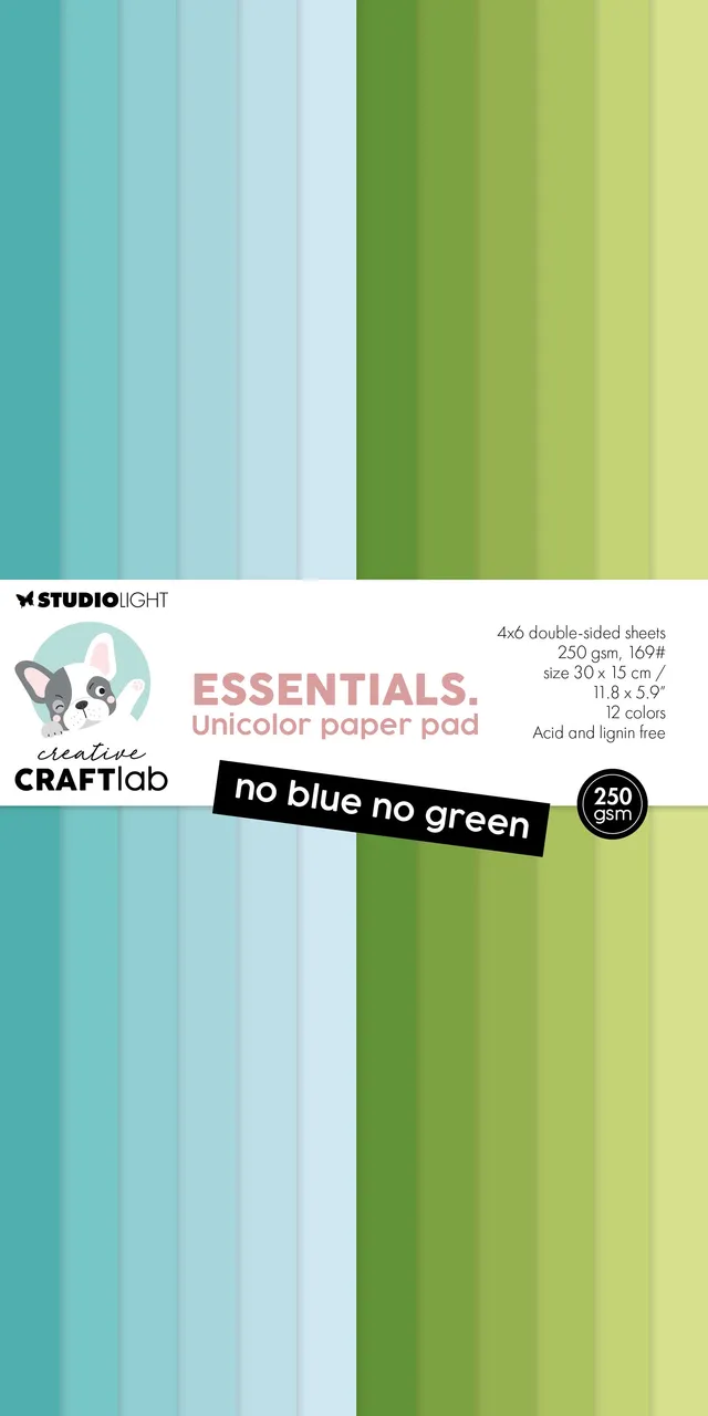 Creative Craftlab Unicolor No blue no green papirblokk 24 ark