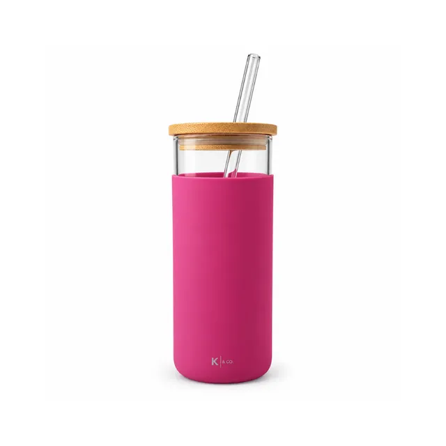 KaiserCraft Lagoon Fuchsia smoothieflaske 450 ml glass