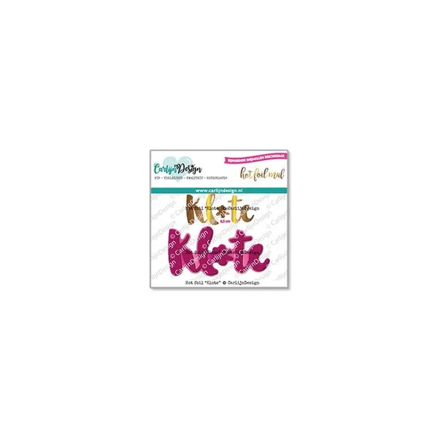 CarlijnDesign Klote CDHF-0047 hot foil-plate 6,5 cm