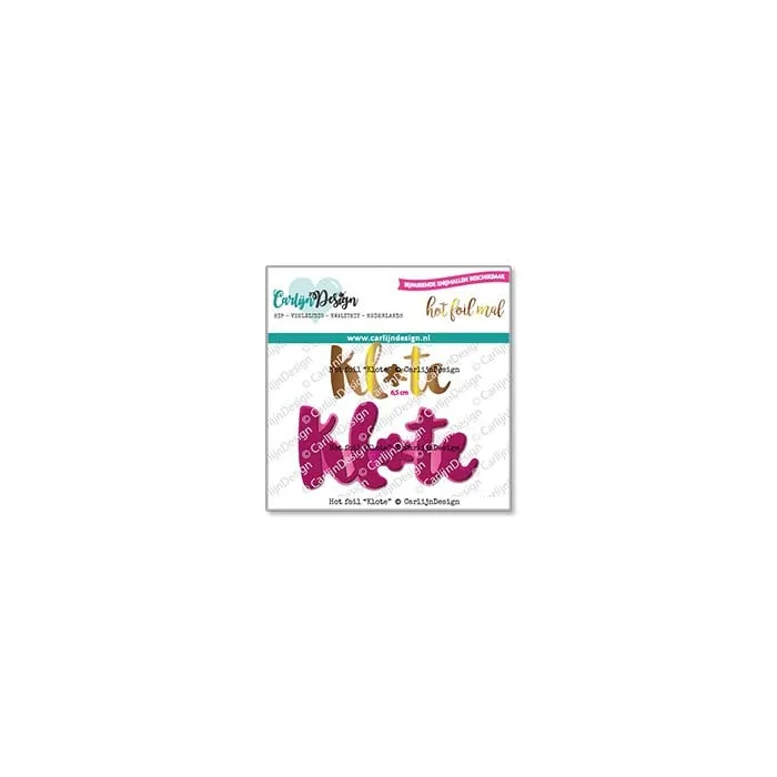 CarlijnDesign Klote CDHF-0047 hot foil-plate 6,5 cm