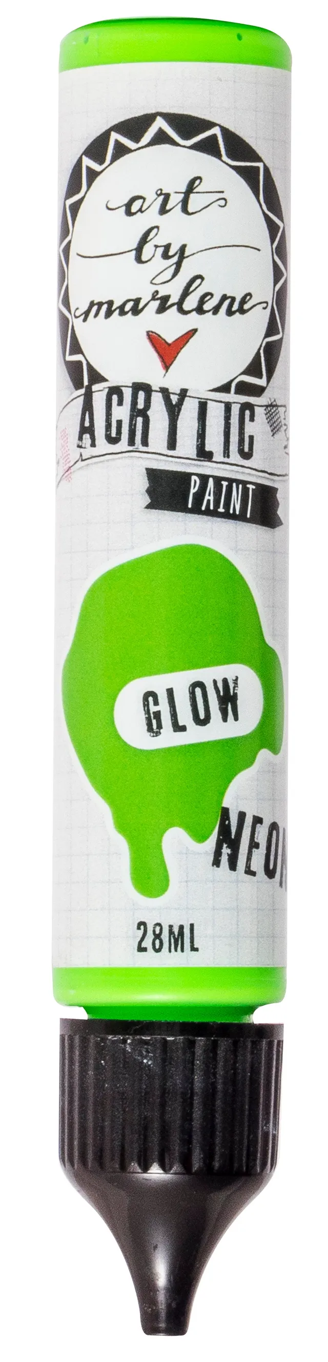Art by Marlene Glow Neon akrylmaling 28 ml selvlysende