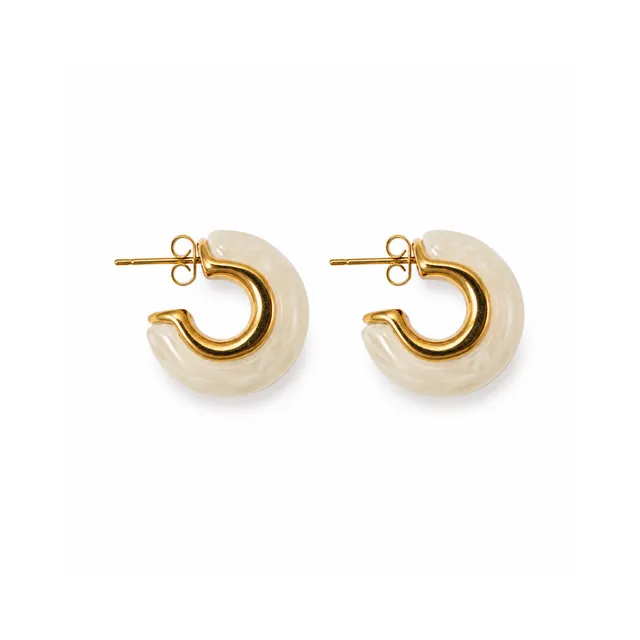 K&Co Sunset Spritz Pearl øredobber resin lette