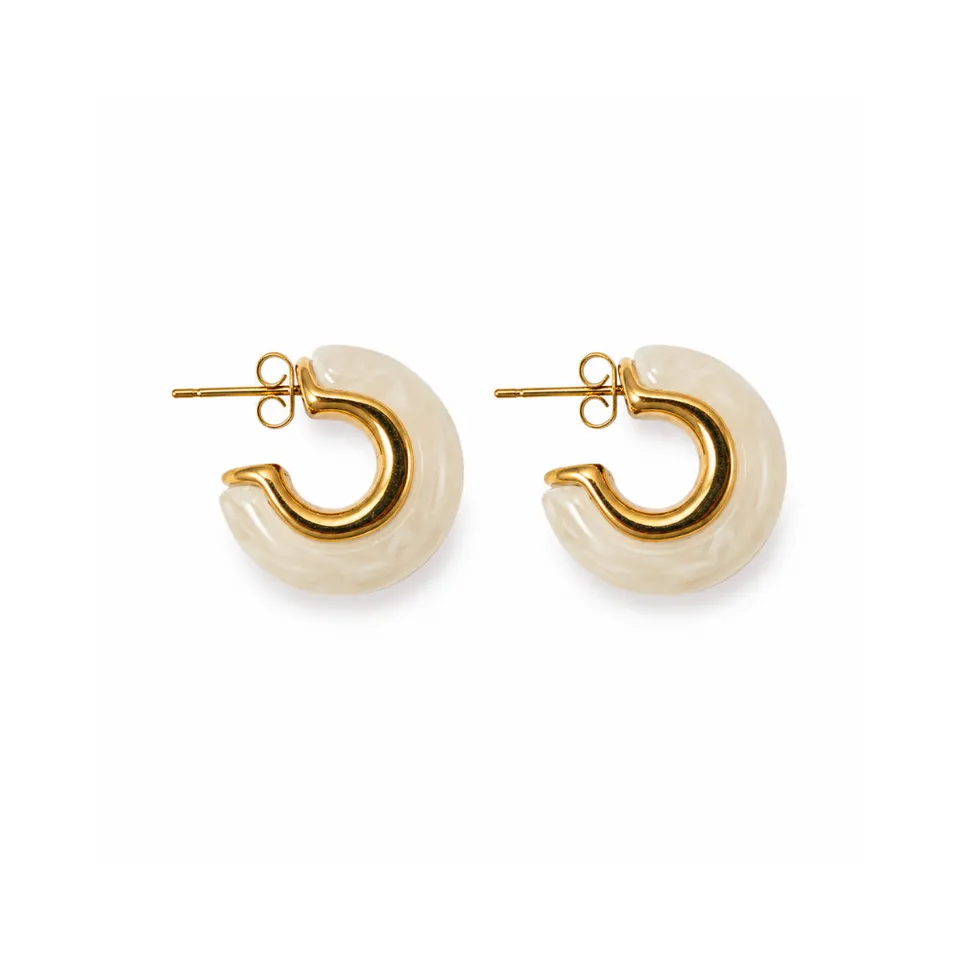 K&Co Sunset Spritz Pearl øredobber resin lette