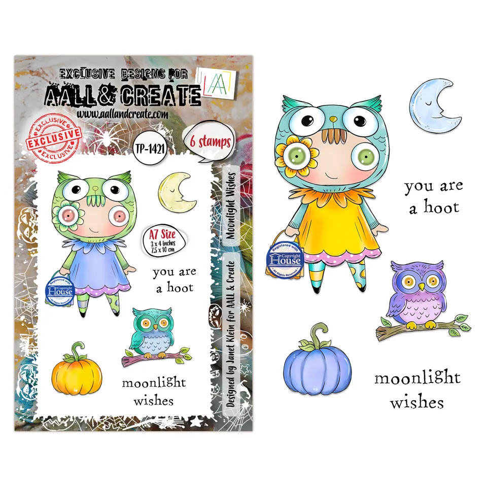 Aall and Create TP-1421 Moonlight Wishes stempelsett A7