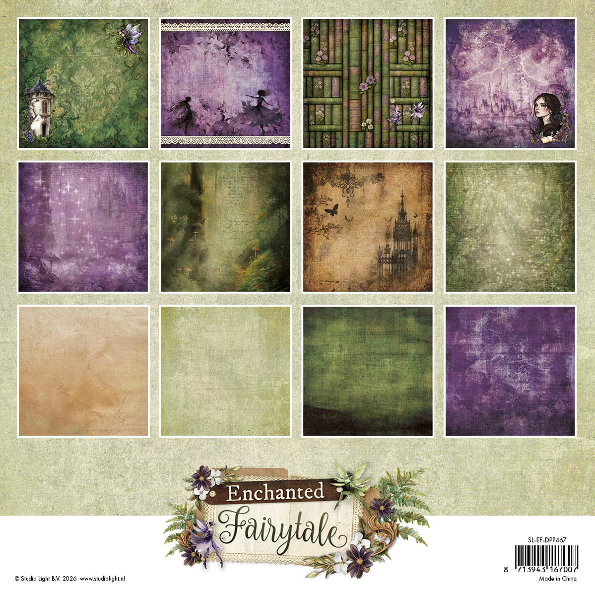 Studio Light Enchanted Fairytale bakgrunnspapirblokk 36 ark