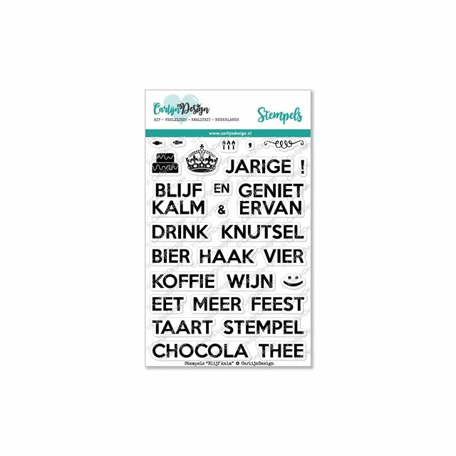 CarlijnDesign Blijf kalm CDST-0034 stempelsett A6