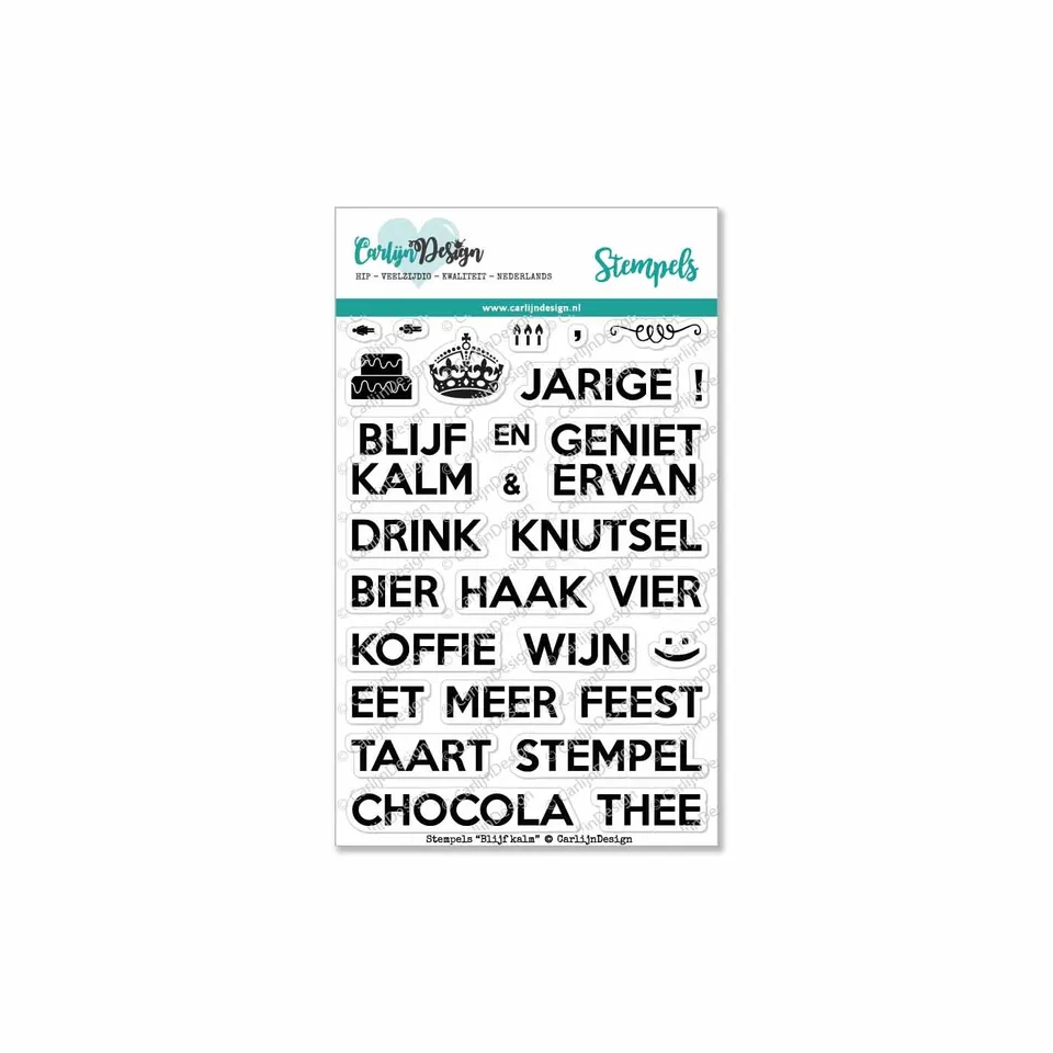 CarlijnDesign Blijf kalm CDST-0034 stempelsett A6