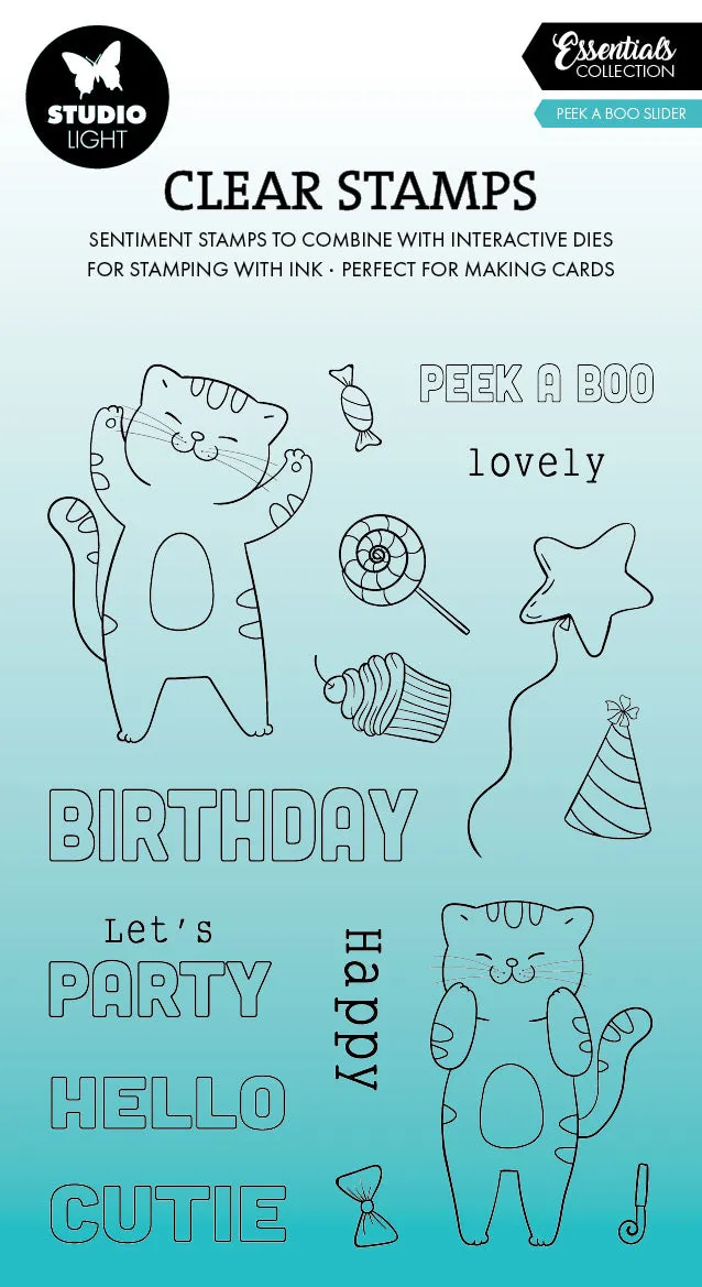 Studio Light Essentials Peek A Boo Slider clear stamp