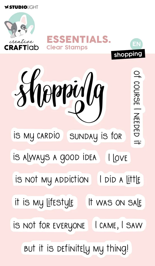Studio Light Creative Craftlab Shopping clearstamp hverdagsmotiv