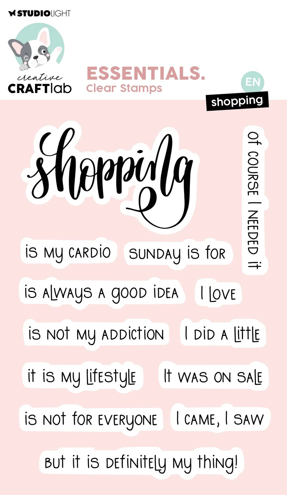 Studio Light Creative Craftlab Shopping clearstamp hverdagsmotiv