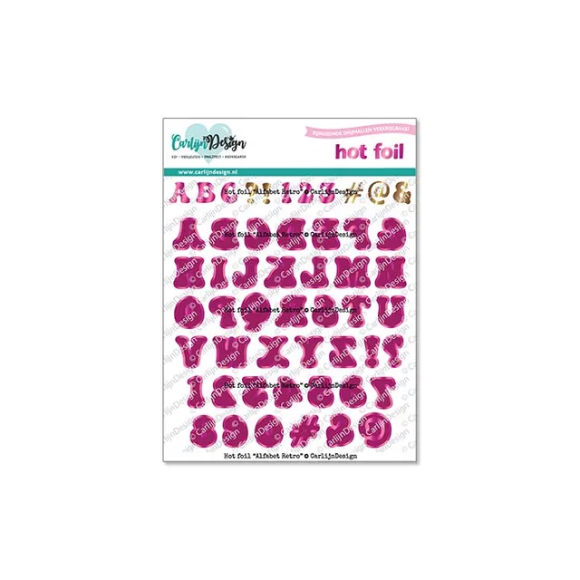 CarlijnDesign Alfabet Retro CDHF-0077 hot foil 1,5 cm