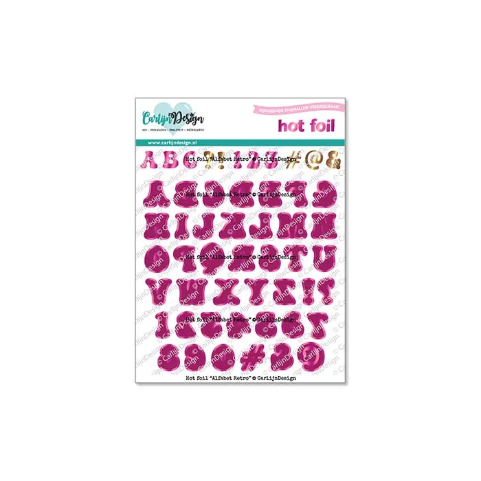 CarlijnDesign Alfabet Retro CDHF-0077 hot foil 1,5 cm