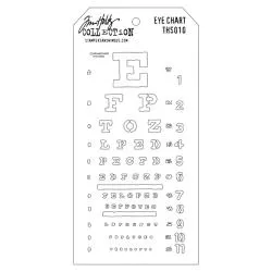 Tim Holtz Layering Stencil THS-010 Eye Chart sjablong lagvis