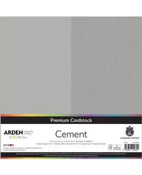 Korthobby Arden Premium Cardstock kartong 12x12 cement