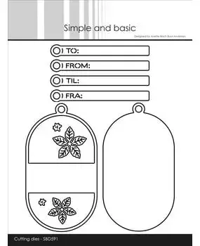 Simple and Basic Decorative Oval Tags dies tagger