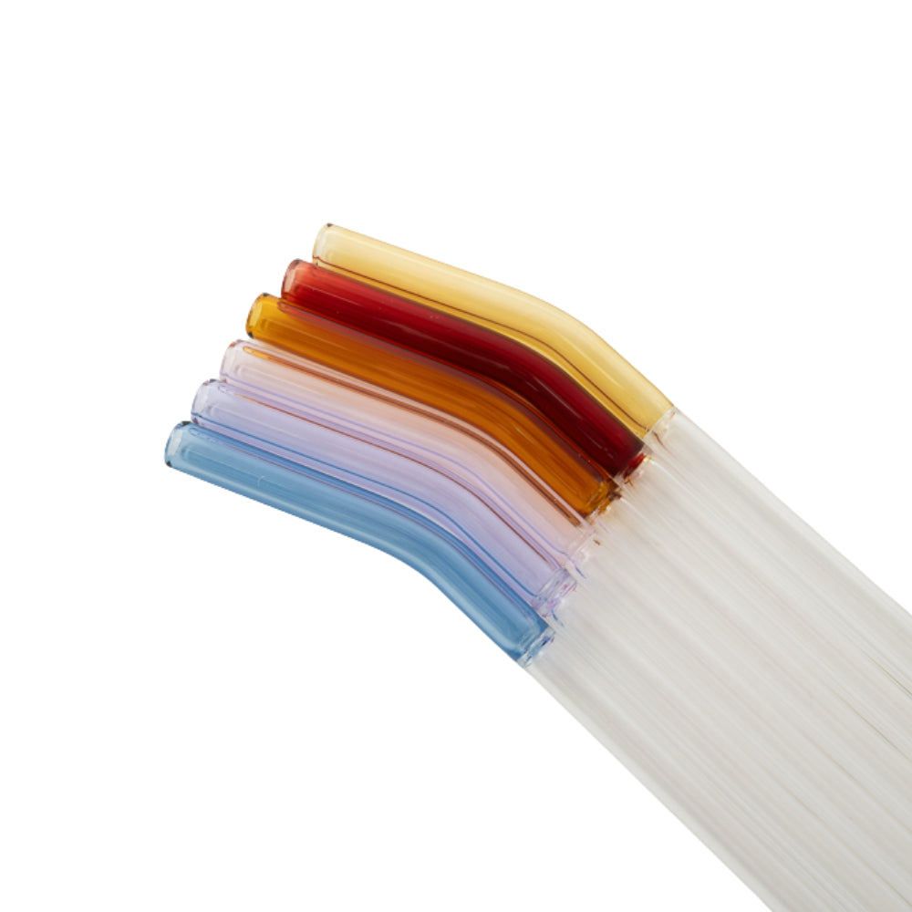 KaiserCraft Indigo Summer glass-sugerør 6-pk