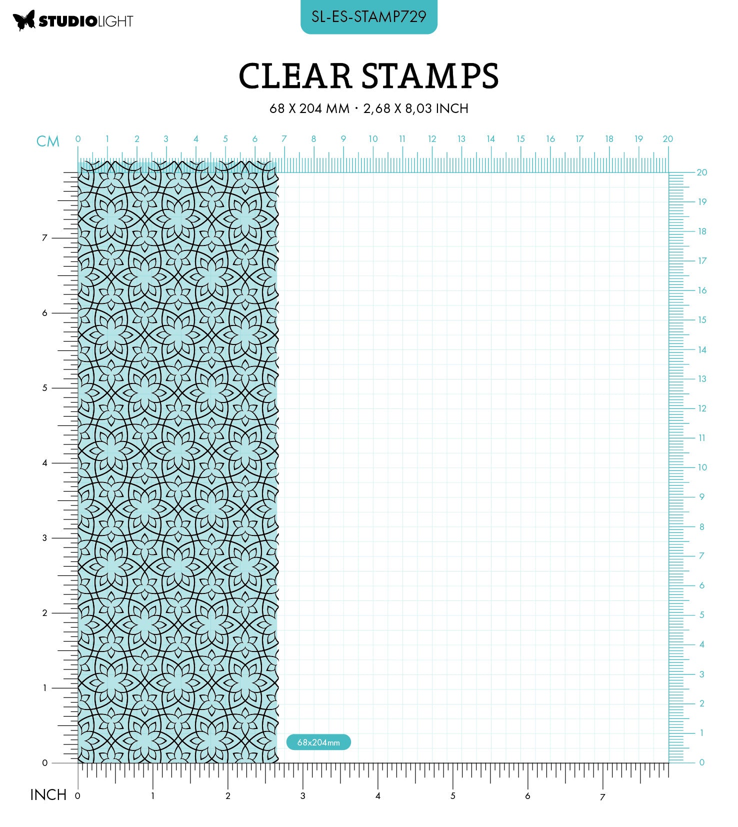 Studio Light Essentials Floral Pattern clear stamp
