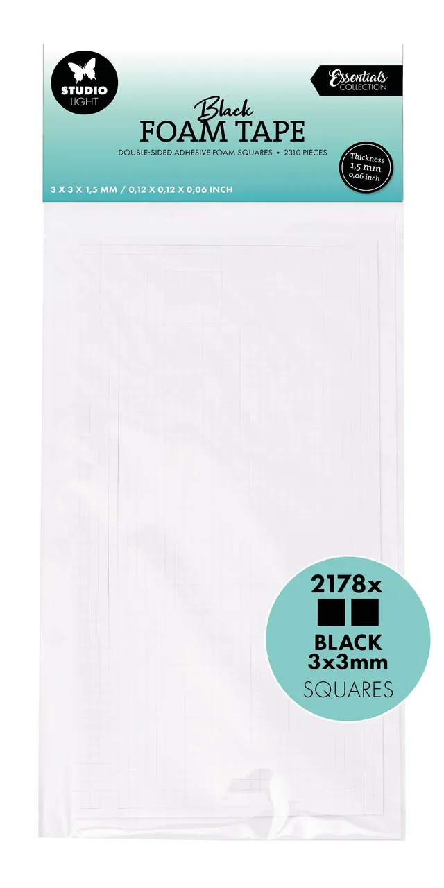 Studio Light Essentials Blocks Black foamtape 3x3 mm 2380 stk
