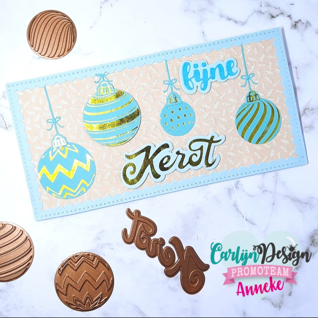 CarlijnDesign Kerstballen CDHF-0020 hotfoilplate julekuler