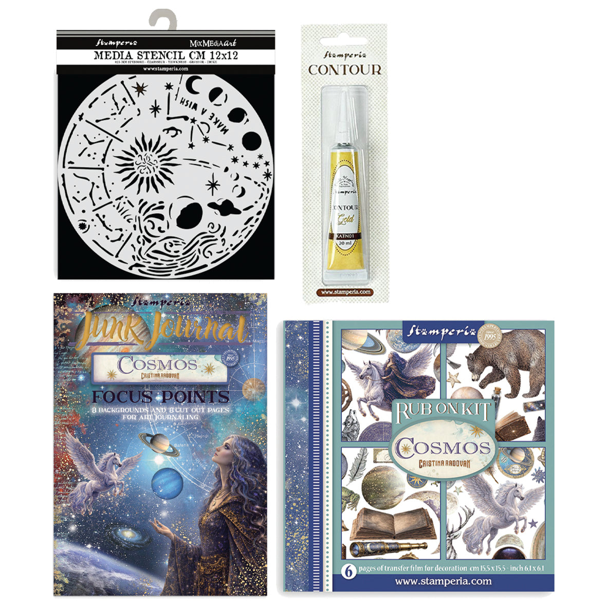 Stamperia Cosmos papirsett Art Journaling Selection Small