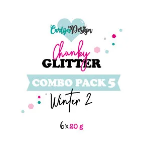 CarlijnDesign Chunky Glitter Combo Pack 6 Winter 2 glitter 6x20 g iriserende