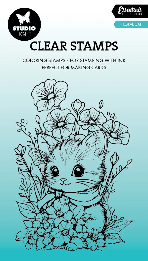 Studio Light Essentials Clear Stamp Floral cat