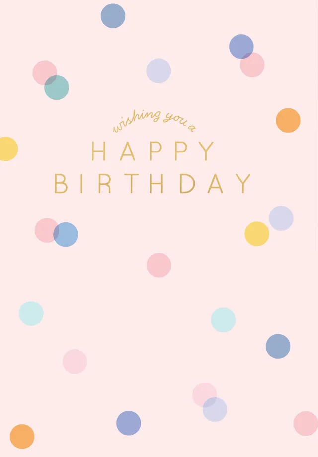 KaiserCraft Good Vibes BIRTHDAY CONFETTI bursdagskort m/konvolutt