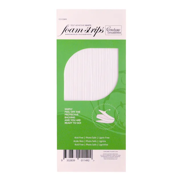Couture Creations 3D White skumputer strips 3x24x2mm 30stk