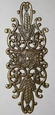 Korthobby Ornament bronse metallpynt til kort